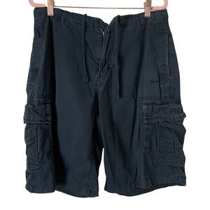 Nike Athletic Dept Cargo Shorts Men Medium Blue Drawstring Y2K Grunge Cotton